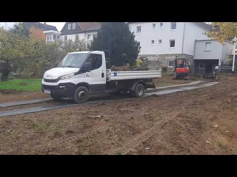 v:tek Fahrplatten-Set aus Kunststoff als Fahrspur aus Überfahrplatten im Gartenbau & Landschaftsbau