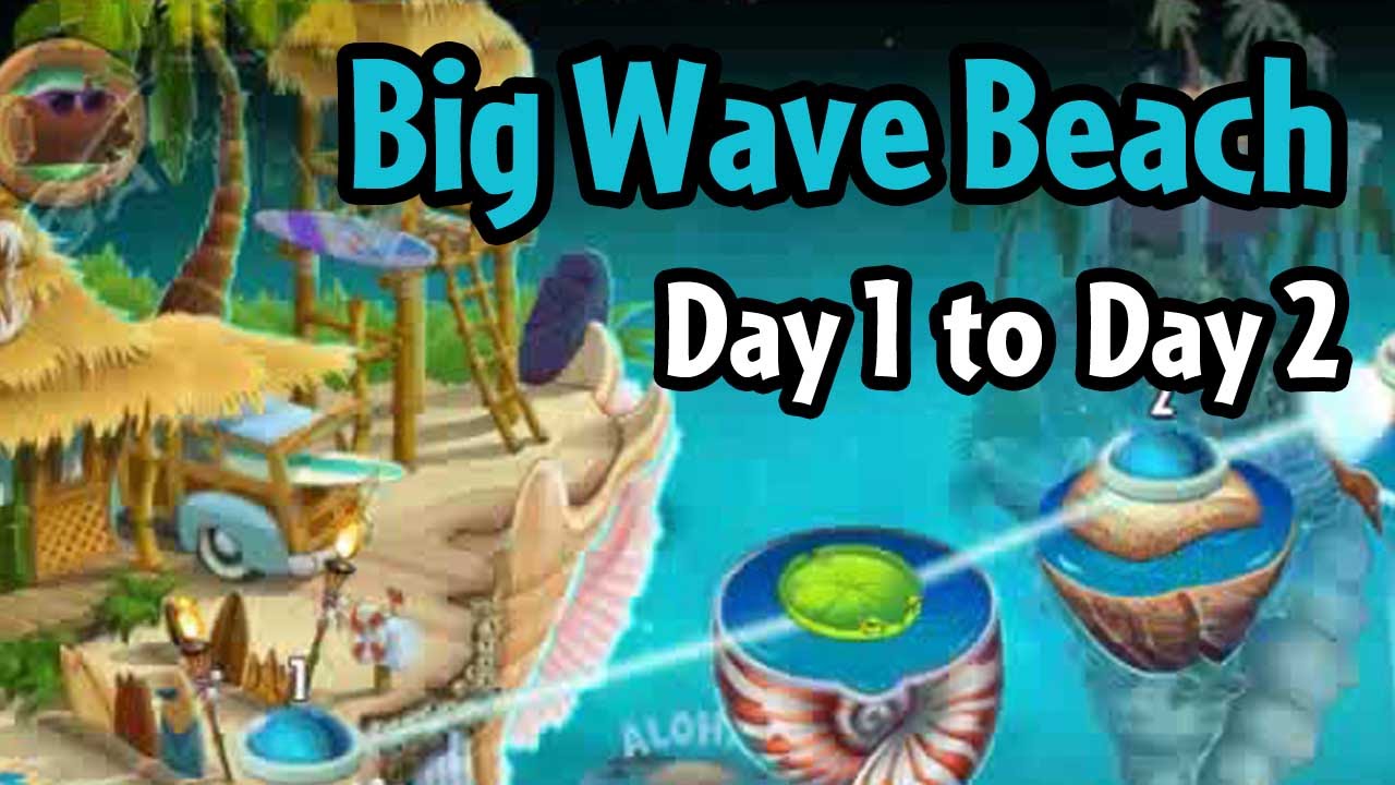 Plants vs Zombies 2 - Big Wave Beach Day 1 to Day 2 - YouTube