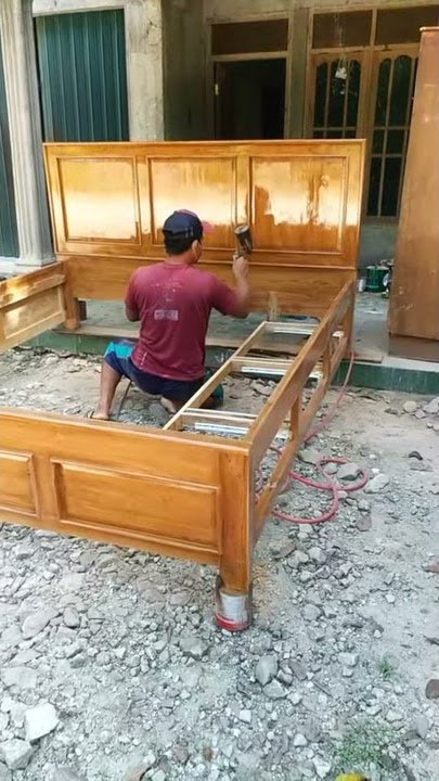 Finising  dipan laci minimalis kayu jati