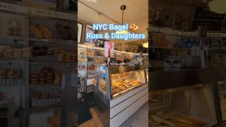 Bagel Cream Cheese and Lox from Russ &amp; Daughters NYC #nycbagels #nyfoodie #bagels #salmon #nyeats