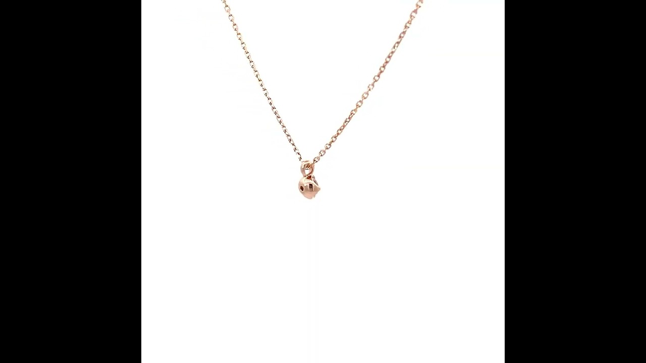 ヨンドシー ダイヤモンド ネックレス K10ピンクゴールド 4℃ 一粒石 