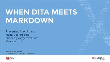 Webinar: DITA and Markdown