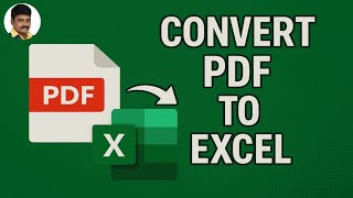 How to Convert PDF TO EXCEL File #learnmsoffice #excel #exceltips