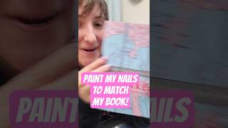 painting my nails to match my new book! which comes out on September 14! #IndieAuthor #NewBook