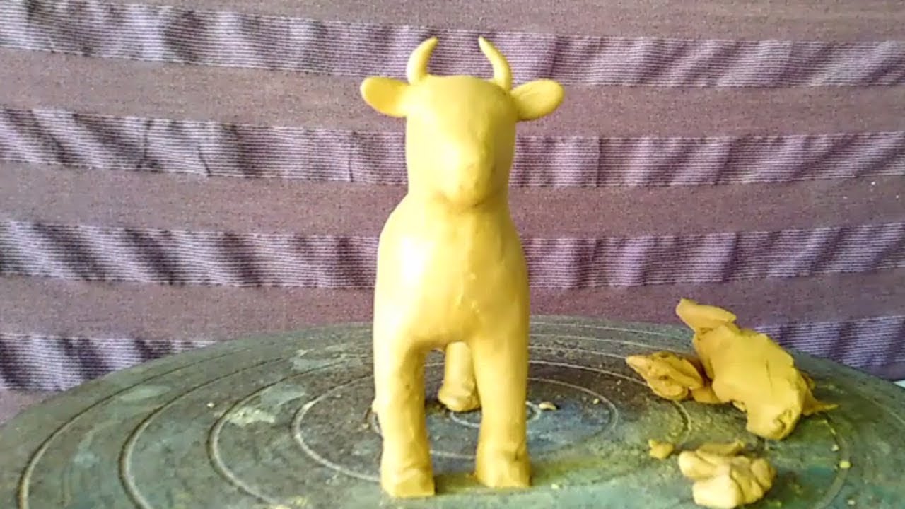 Nice Cow Make From Clay How To Create Cows From Clay For Baby Kids