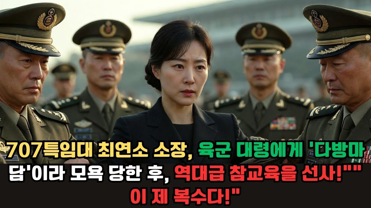 707특임대 최연소 소장, 육군 대령에게 '다방마담'이라 모욕 당한 후, 역대급 참교육을 선사!