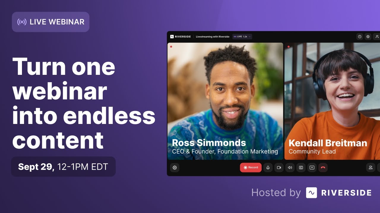 Turn one webinar into endless content