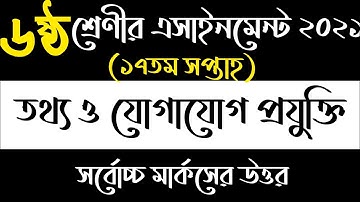 Class 6 ICT Assignment 2021 17th Week | ৬ষ্ঠ শ্রেণীর তথ্য ও যোগাযোগ প্রযুক্তি এসাইনমেন্ট ১৭তম সপ্তাহ