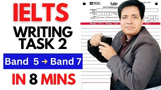 IELTS Writing Task 2 - Band 5 to Band 7 in 8 Minutes