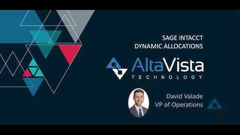 Sage Intacct: Dynamic Allocations Tutorial