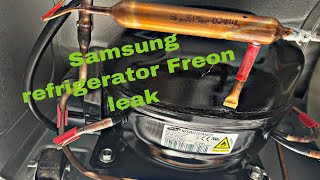 Samsung refrigerator leaking Freon