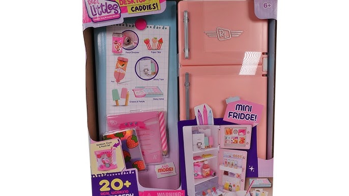 Real Littles Desktop Caddie Mini Fridge With Mini Stationery