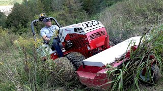 NEW Ventrac 4520 vs. DIRT PERFECT Excavator!  Challenge Accepted!  STEEP BANK!!