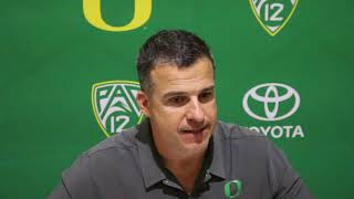 Oregon head coach Mario Cristobal post-WSU loss
