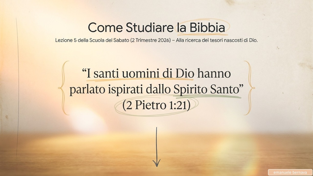 SDS 2/5/2026 - La lezione in video in 6 minuti - Come studiare la Bibbia| Emanuele Bernava