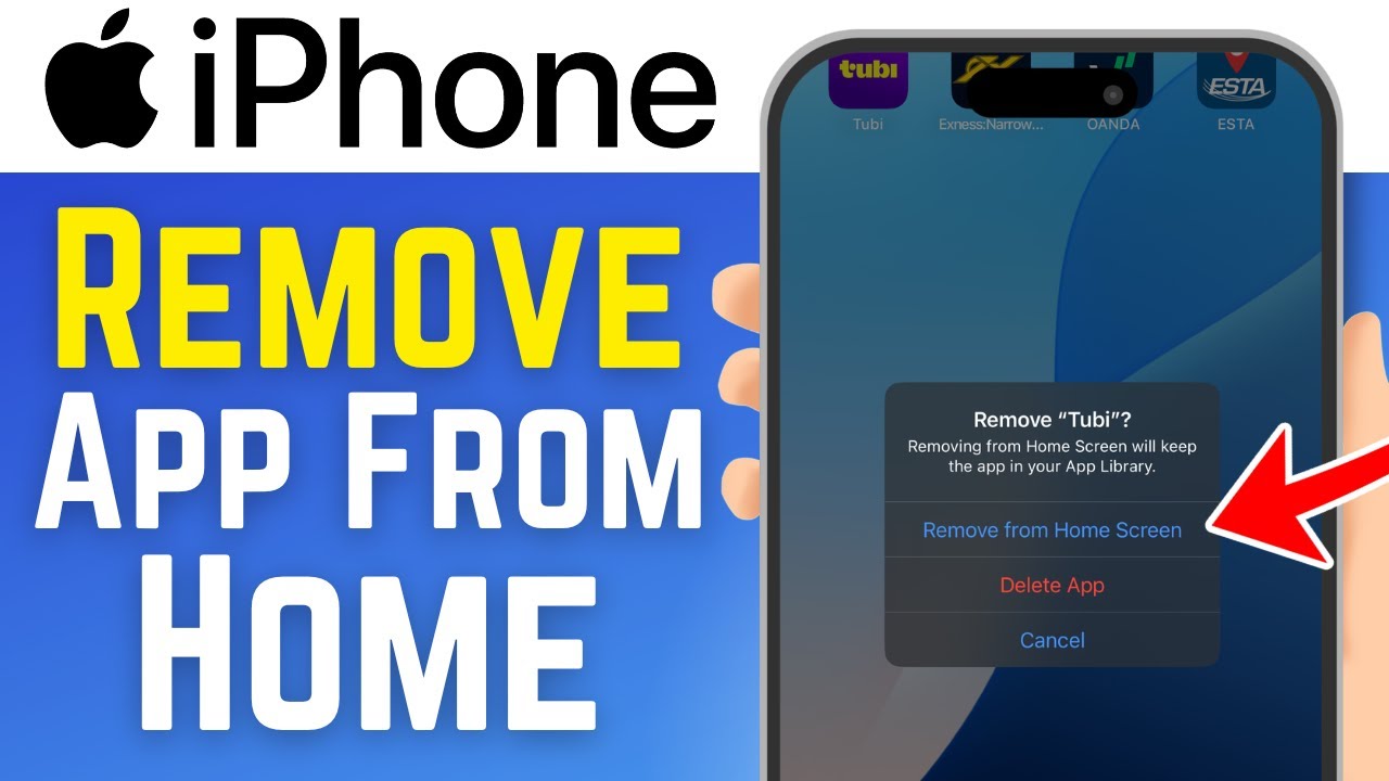 how-to-remove-app-from-home-screen-on-iphone-youtube