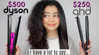 DYSON CORRALE VS GHD PLATINUM PLUS ON CURLY HAIR - HONEST OPINION