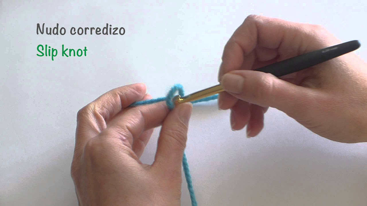 Nudo corredizo inicial de crochet  Slip knot