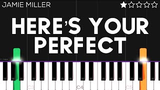 Jamie Miller - Here’s Your Perfect | EASY Piano Tutorial