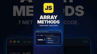 JavaScript Array Methods Every Developer Should Know! #shorts
