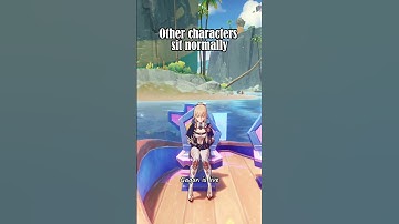 Other characters sit normally, except for them. #genshinimpact #hoyocreators #GenshinCreator #GCU