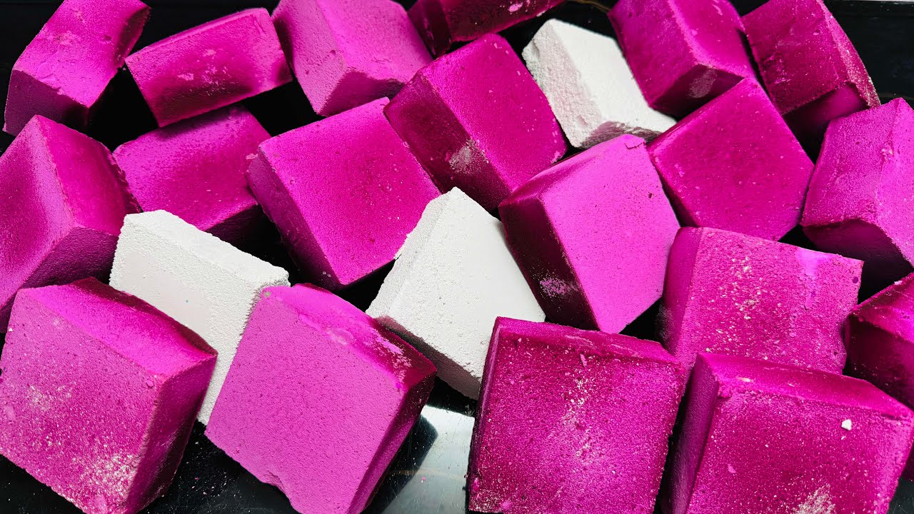 Pink Dyed Chalk ASMR crush | Dusty Dyed Chalk Reforms