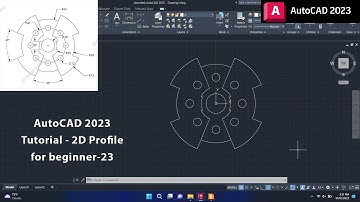 AutoCAD 2023 Tutorial - 2D Profile for beginner EP.23 #autocad