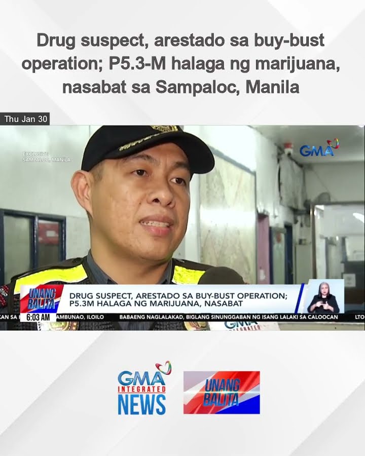 Drug suspect, arestado sa buy-bust operation; P5.3-M halaga ng marijuana, nasabat... | Unang Balita