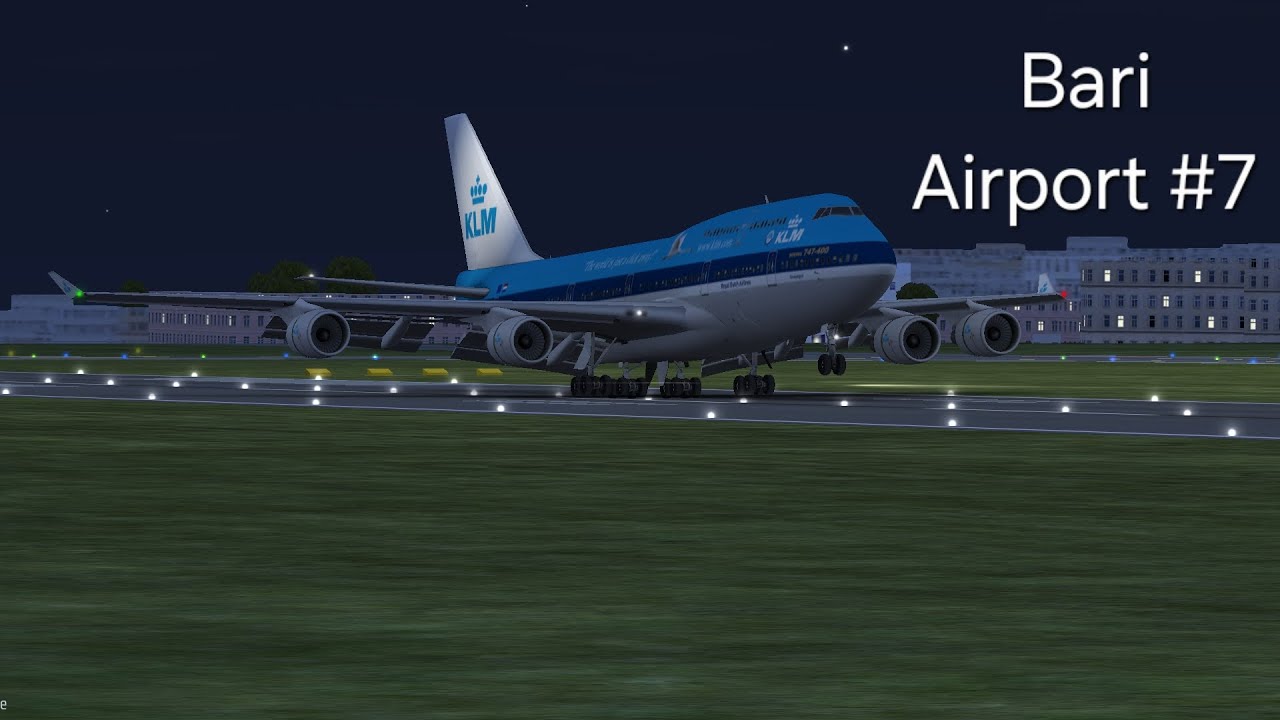 Plane Spotting Bari | WOA World Of Airports | Giant Boeing 747-400 of KLM 