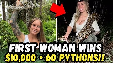 🚨 LAATSTE NIEUWS: Eerste vrouw OOIT wint Florida Python Challenge na het vangen van 60 ENORME sla...
