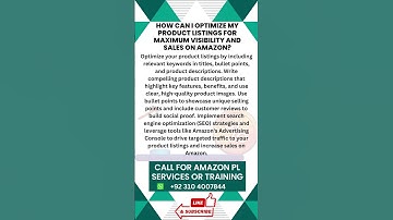How can I optimize my product listings for maximum visibility and sales on Amazon?