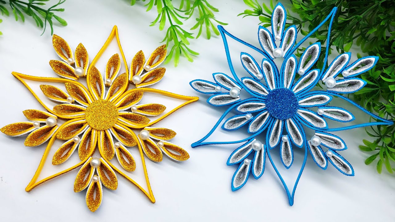 How to make Snowflakes out of paper - Paper Snowflake #44 - Christmas  Ornaments 