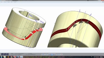 Straight Groove on Cylindrical Surface - SolidWorks Tutorial