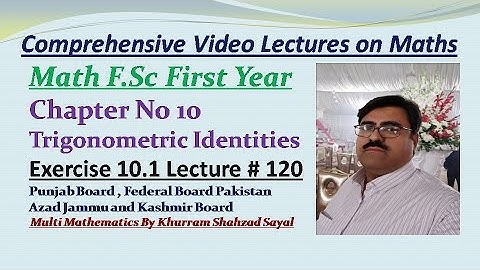 Allied Angle, Part 1st Math FSC, Ch 10 Ex 10.1 Lec 120