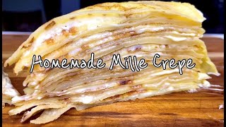 Classic Vanilla Mille Crepe Recipe | How to make Mille Crepe Cake at home