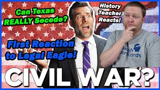 History Teacher's First Reaction to Legal Eagle | Can Texas Really Secede from the Union?