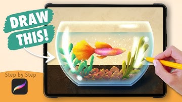 Draw a Fish in a Bowl in Procreate | EASY PROCREATE Beginner Step by Step Tutorial