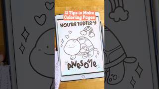 4 Tips to Make Coloring Pages in Procreate #shorts #procreate #coloringpages
