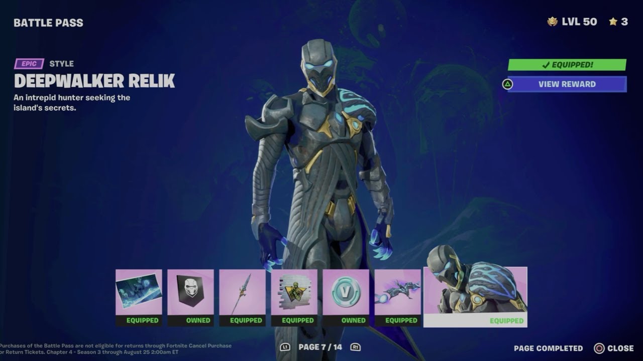 How to Unlock Deepwalker Relik Skin in Fortnite | Battle Pass Rewards