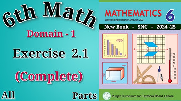 Class 6 Math New Book Exercise 2.1 | 6th Math Exercise 2.1 | 6th Class Math Chapter 2 Exercise 2.1