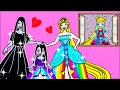 Paper Dolls Dress Up - Costume Sadako & Rapunzel Mother and Daughter Family - Fairy Tales #56