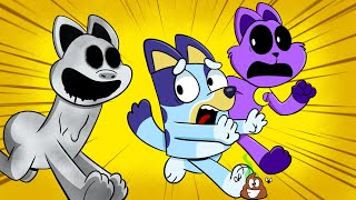 Bluey is Scared of Smile Cat! - Funniest Shorts Videos