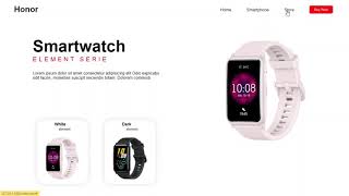 Watch Website | Landing page using html css & Javascript