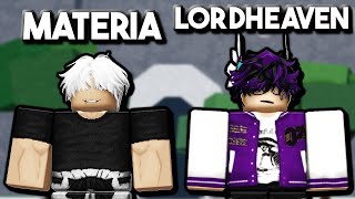 MATERIA vs LORDHEAVEN in Roblox The Strongest Battlegrounds (TOP PLAYERS)