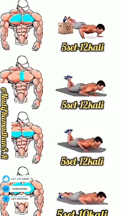 4 Latihan terbaik membentuk otot dada (tanpa alat)|Bagi pemula #fitness #gym #shorts