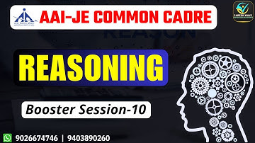 REASONING | BOOSTER SESSION- 10  |  AAI-JE COMMON CADRE | AAI JE CC BEST COURSES | CAREER WAVE