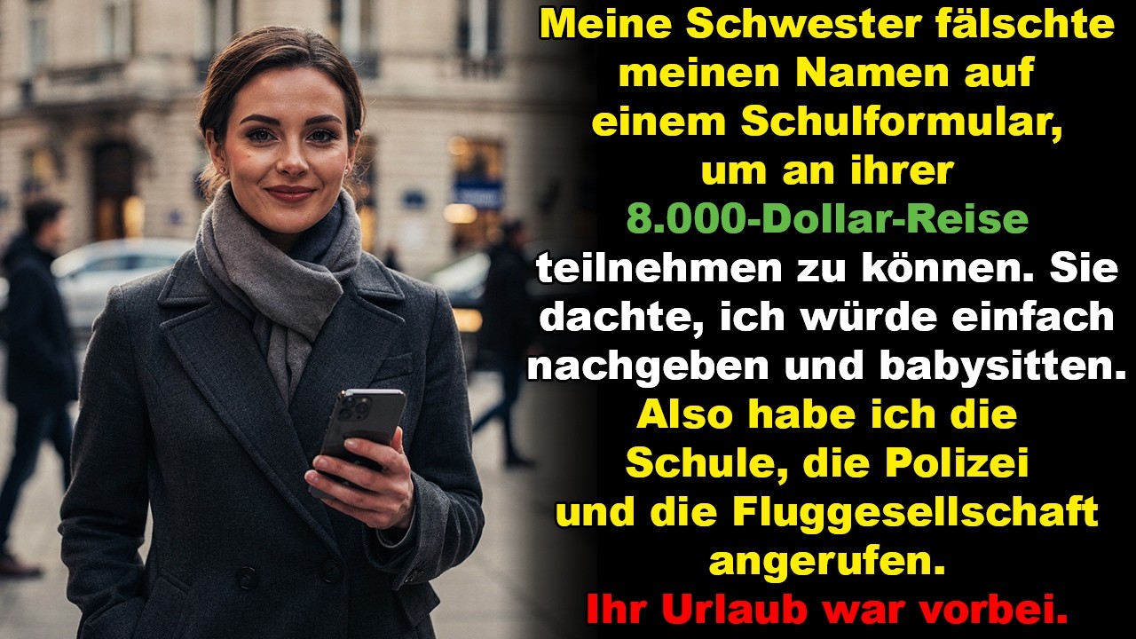 Meine Schwester hat meinen Namen auf einem Schulformular gefälscht, um an ihrer 8.000-Dollar-Reise