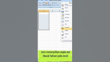 cara menampilkan angka nol diawal tulisan pada excel #excel #shorts