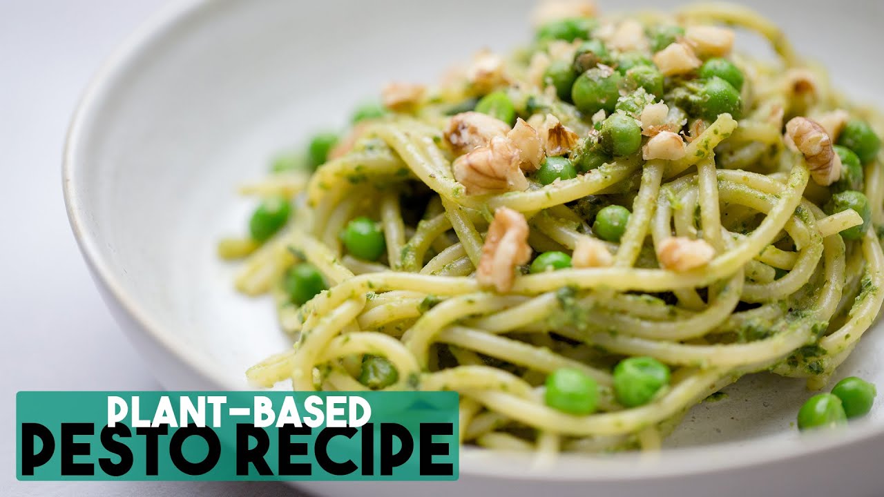Plant Based Pesto Recipe Vegan Basil And Walnut Pasta YouTube
