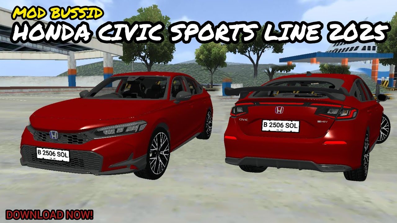 MOD BUSSID HONDA CIVIC SPORTS LINE 2025 - Bus Simulator Indonesia